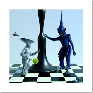 Alien Chess Masters Posters and Art